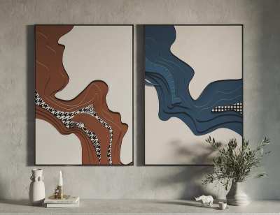 现代装饰画3D模型下载